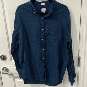 J.Crew Linen Long Sleeve Button Shirt